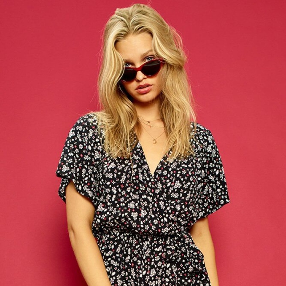 Minkpink Ditsy Dots Wrap Jumpsuit